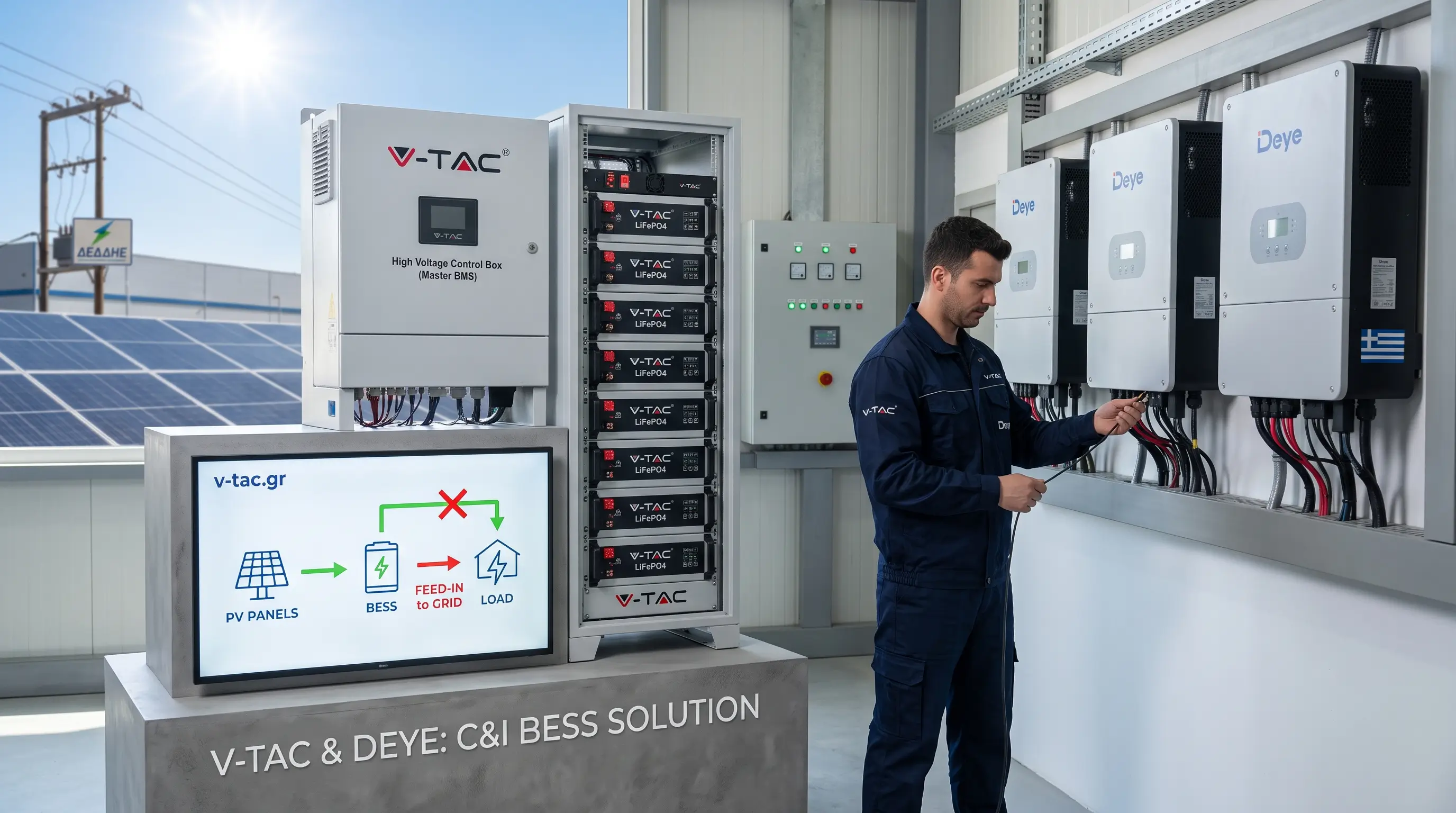 Zero Export με Deye Inverter: Πώς Ξεκλειδώνουν τα Φωτοβολταϊκά σε Επιχειρήσεις με Κορεσμένο Δίκτυο