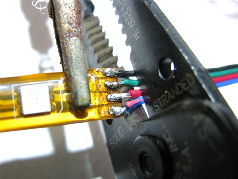 Cut off the excess wires, with approximately 1/4