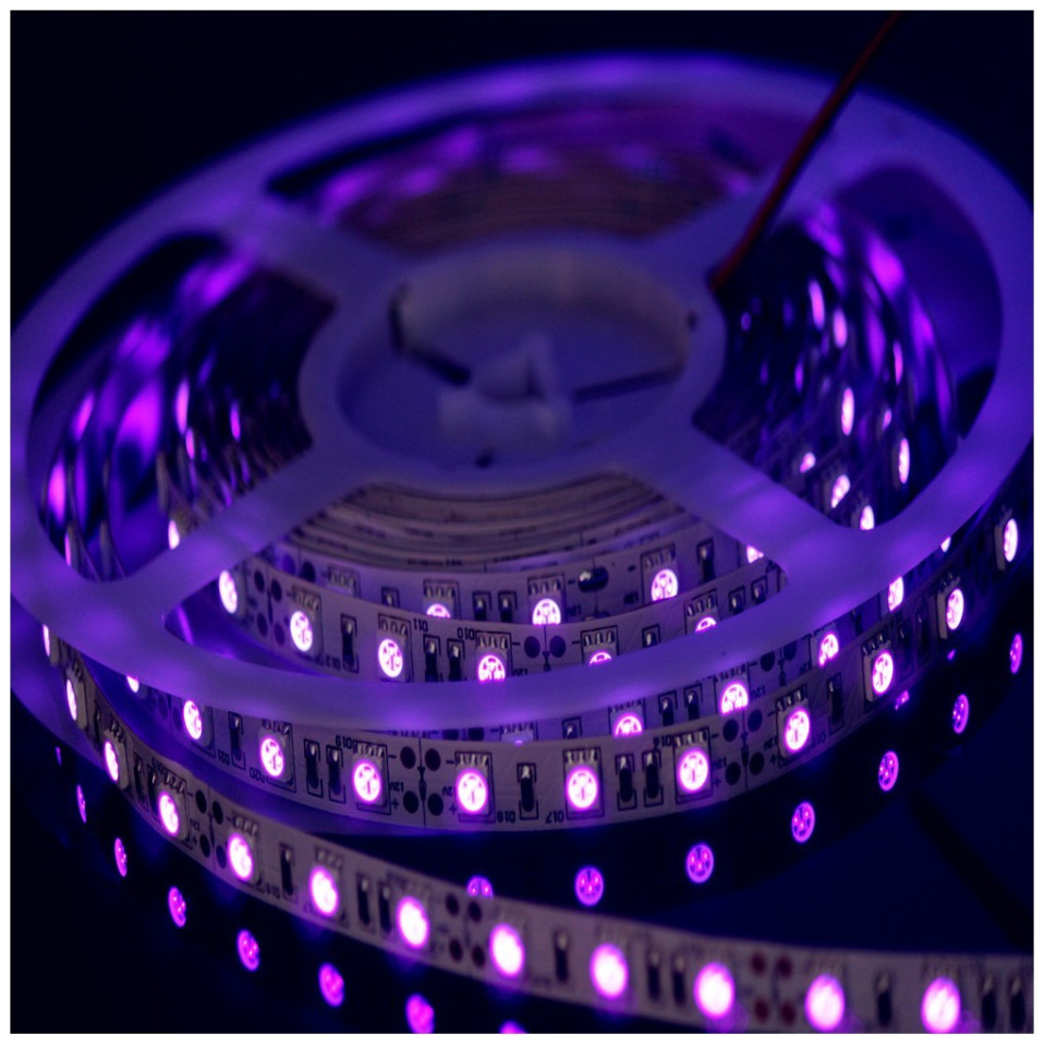 Ταινία LED 14.4W 12V 60 SMD 5050 BLACK LIGHT UV BLUV