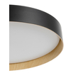 kelvo® RONDO KLV-101-0587-V2 Φωτιστικό Οροφής LED 36W 3600lm 120° AC 220-240V IP20 Ρυθμιζόμενο Λευκό CCT με Διακόπτη στο Driver 2700K/4500K/6000K Triac Dimmable - Lumileds SMD Chip & ENEC/TÜV Driver - Μαύρο Ματ & Εφέ Ξύλου - Μ50 x Π50 x Υ7cm - 5 Χρόνια Εγγύηση