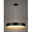 kelvo® RONDO KLV-101-0587 Κρεμαστό Φωτιστικό Οροφής LED 36W 3600lm 120° AC 220-240V IP20 Ρυθμιζόμενο Λευκό CCT με Διακόπτη στο Driver 2700K/4500K/6000K Triac Dimmable - Lumileds SMD Chip & ENEC/TÜV Driver - Μαύρο Ματ & Εφέ Ξύλου - Μ50 x Π50 x Υ7cm - 5 Χρόνια Εγγύηση