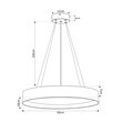 kelvo® RONDO KLV-101-0587 Κρεμαστό Φωτιστικό Οροφής LED 36W 3600lm 120° AC 220-240V IP20 Ρυθμιζόμενο Λευκό CCT με Διακόπτη στο Driver 2700K/4500K/6000K Triac Dimmable - Lumileds SMD Chip & ENEC/TÜV Driver - Μαύρο Ματ & Εφέ Ξύλου - Μ50 x Π50 x Υ7cm - 5 Χρόνια Εγγύηση