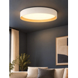 kelvo® RONDO KLV-101-0589-V2 Φωτιστικό Οροφής LED 36W 3600lm 120° AC 220-240V IP20 Ρυθμιζόμενο Λευκό CCT με Διακόπτη στο Driver 2700K/4500K/6000K Triac Dimmable - Lumileds SMD Chip & ENEC/TÜV Driver - Λευκό Ματ & Εφέ Ξύλου - Μ50 x Π50 x Υ7cm - 5 Χρόνια Εγγύηση