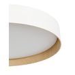 kelvo® RONDO KLV-101-0589-V2 Φωτιστικό Οροφής LED 36W 3600lm 120° AC 220-240V IP20 Ρυθμιζόμενο Λευκό CCT με Διακόπτη στο Driver 2700K/4500K/6000K Triac Dimmable - Lumileds SMD Chip & ENEC/TÜV Driver - Λευκό Ματ & Εφέ Ξύλου - Μ50 x Π50 x Υ7cm - 5 Χρόνια Εγγύηση