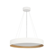 kelvo® RONDO KLV-101-0589 Κρεμαστό Φωτιστικό Οροφής LED 36W 3600lm 120° AC 220-240V IP20 Ρυθμιζόμενο Λευκό CCT με Διακόπτη στο Driver 2700K/4500K/6000K Triac Dimmable - Lumileds SMD Chip & ENEC/TÜV Driver - Λευκό Ματ & Εφέ Ξύλου - Μ50 x Π50 x Υ7cm - 5 Χρόνια Εγγύηση