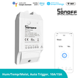 GloboStar® 80009 SONOFF TH16-R2 - Wi-Fi Smart Switch Temperature & Humidity Monitoring 15A