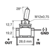 ΔΙΑΚΟΠΤΗΣ ΑΕΡΟΠΟΡΙΚΟΥ ΤΥΠΟΥ 2 ΘΕΣΕΩΝ 12,2mm 12V 20A ΜΕ LED ΜΠΛΕ