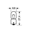 ΛΑΜΠΑΚΙΑ ΜΙΝΙΟΝ 12V T4W BA9s ΜΩΒ