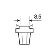 ΛΑΜΠΑΚΙΑ ΜΕ LED B8.5d ΛΕΥΚΟ ΦΩΣ ΚΑΡΦΙ