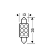 ΛΑΜΠΑΚΙ ΠΛΑΦΟΝΙΕΡΑΣ 6 LED 13x35mm