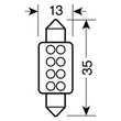 ΛΑΜΠΑΚΙ ΠΛΑΦΟΝΙΕΡΑΣ 8 LED 13x35mm