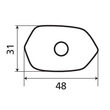 ΑΝΤΑΠΤΟΡΑΣ ΓΙΑ ΦΛΑΣ KAWASAKI 2012+ 48x31mm 4 ΤΕΜ.