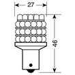 ΛΑΜΠΑ ΜΟΝΟΠΟΛΙΚΗ 36LED ΠΟΡΤΟΚΑΛΙ 12V PY21W