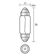 ΣΕΤ ΛΑΜΠΑΚΙΑ C5W-12V-5W SV8.5-8