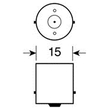 ΛΑΜΠΑΚΙ P21W 12V BA15s MEGA-LED5