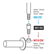 ΑΝΤΑΠΤΟΡΑΣ ΓΙΑ ΚΑΘΡΕΠΤΗ ΜΗΧΑΝΗΣ M8 DX-M10 DX -1ΤΕΜ