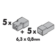 Περίβλημα 2 Θέσεων για Ασφάλειες 6,3x0.8mm (10τεμ)