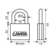 ΛΟΥΚΕΤΟ 40mm STANDARD ΜΕ 3 ΚΛΕΙΔΙΑ