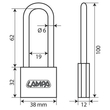 ΛΟΥΚΕΤΟ 50mm XL STANDARD ΜΕ 3 ΚΛΕΙΔΙΑ