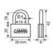 ΛΟΥΚΕΤΟ 40mm BASIC ΜΕ 3 ΚΛΕΙΔΙΑ