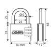 ΛΟΥΚΕΤΟ 40mm PADLOCK ΜΕ 3 ΨΗΦΙΑ