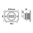 ΒΟΛΤΟΜΕΤΡΟ ΨΗΦΙΑΚΟ ΣΕ ΠΡΙΖΑ EXT-9 6-30V LED 60x48,5x40mm