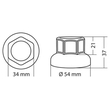ΚΑΠΑΚΙΑ ΜΠΟΥΛΟΝΙΩΝ ΦΟΡΤΗΓΟΥ ΧΑΛΥΒΔΙΝΑ INOX 32mm 40ΤΕΜ.