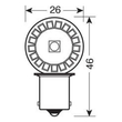 P21W 24-28V BA15s 260lm ΜΟΝΟΠΟΛΙΚΟ ΛΕΥΚΟ ΔΙΑΘΛΑΣΗΣ HYPER-LED102  2ΤΕΜ.