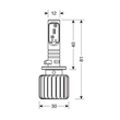 H1 10-30V 6.500K 3.000lm 12W P14,5s HALO LED 6LED ZES CHIPS 1ΤΕΜ.