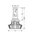 HB4 9006 10-30V 6.500K 4.000lm 25W P22d HALO LED 8LED ZES CHIPS 1ΤΕΜ.