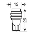 T10 12V W2,1x9,5d 3lm HYPER-LED 3 ΛΕΥΚΟ (ΔΙΠΛΗΣ ΠΟΛΙΚΟΤΗΤΑΣ-ΚΑΡΦΩΤΟ) BLISTER 2ΤΕΜ.