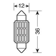 ΛΑΜΠΑΚΙ ΠΛΑΦΟΝΙΕΡΑΣ 12V 12x36mm 150lm ΛΕΥΚΟ MEGA-LED12 (ΔΙΠΛΗΣ ΠΟΛΙΚΟΤΗΤΑΣ- CAN-BUS) BLISTER 1ΤΕΜ.