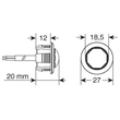 ΦΩΣ ΟΓΚΟΥ 12/24V LED ΠΟΡΤΟΚΑΛΙ ΣΤΡΟΓΓΥΛΟ 19,5mm 1ΤΕΜ.