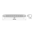 ΦΩΣ ΟΓΚΟΥ 8LED ΚΟΚΚΙΝΟ 12/24V 150mm ΑΔΙΑΒΡΟΧΟ 1ΤΕΜ.