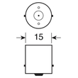 P21W 10-28V BA15s MEGA-LED 150LM ΔΙΑΘΛΑΣΗΣ ΚΟΚΚΙΝΟ (ΜΟΝΟΠΟΛΙΚΟ) BLISTER 1ΤΕΜ.