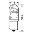 P21W 10-28V BA15s MEGA-LED 150LM ΔΙΑΘΛΑΣΗΣ ΚΟΚΚΙΝΟ (ΜΟΝΟΠΟΛΙΚΟ) BLISTER 1ΤΕΜ.