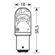 P21/5W 10-28V BAY15d MEGA-LED 150LM ΔΙΑΘΛΑΣΗΣ ΚΟΚΚΙΝΟ (ΔΙΠΟΛΙΚΟ) BLISTER 1ΤΕΜ.