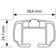 ΜΠΑΡΕΣ ΟΡΟΦΗΣ ΑΛΟΥΜΙΝΙΟΥ (M) 120cm HELIO 2 ΤΕΜ. ΧΩΡΙΣ ΚΛΕΙΔΙ max90kg