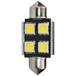 ΛΑΜΠΑΚΙΑ ΠΛΑΦΟΝΙΕΡΑΣ C5W/C10W 12V 0,96W SV8,5 36mm CAN-BUS+RADIATOR LED 4xSMD5050 PREMIUM ΛΕΥΚΟ 1ΤΕΜ