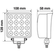 ΠΡΟΒΟΛΕΑΣ ΕΡΓΑΣΙΑΣ  WL-25 16LED 48W 3300lm 10-30V (108x128x58mm) ΦΩΣ ΔΙΑΘΛΑΣΗΣ -1ΤΕΜ.