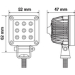 ΠΡΟΒΟΛΕΑΣ ΕΡΓΑΣΙΑΣ ΤΕΤΡΑΓΩΝΟΣ WL-18 9LED 10W 1000lm 9-32V (52 x 62 x 47 mm) ΚΑΡΦΙ -1 ΤΕΜ.