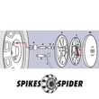 ΑΝΤΑΠΤΟΡΕΣ 17 mm ΓΙΑ SPIKES SPIDER ΑΛΥΣΙΔΕΣ (2 ΤΕΜ.)