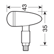 ΦΛΑΣ ΜΟΤΟ DROP 12V SMD LED (35x43mm) ΧΡΩΜΙΟ -2 ΤΕΜ.