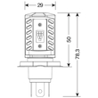 H4 9-32V 6.500K 2.000lm 15W P43t HALO LED PRO-BIKE 2 SEOUL CSP-Y19 CHIPS 1ΤΕΜ. LED KIT