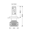H4 9-32V 3000-10.000K 2.250lm 25W P43t HALO LED PRO-BIKE 1 12LED ZES 1ΤΕΜ. LED KIT