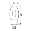 ΦΛΑΣ ΜΟΤΟ VOLT ΜΑΥΡΑ ΑΠΟ ΑΛΟΥΜΙΝΙΟ 12V SMD LED (36x18 mm) -2ΤΕΜ.