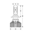 H7 9-32V 6.500K 8.000lm 60W PX26d HALO LED SERIE 6 STANDARD 8LED ZES 2ΤΕΜ. LED KIT