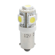 T4W 12V 1,2W BA9s (ΜΙΝΙΟΝ) LED 5xSMD5050 ΛΕΥΚΟ 1ΤΕΜ. M-TECH