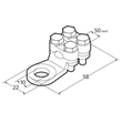 ΑΚΡΟΔΕΚΤΕΣ ΚΑΛΩΔΙΩΝ ΜΠΑΤΑΡΙΑΣ 50mm²  ΜΕ ΤΡΥΠΑ 10mm ΜΕ ΔΙΠΛΗ ΠΛΑΚΑ ΣΥΣΦΙΞΗΣ 2ΤΕΜ
