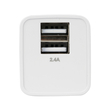 ΦΟΡΤΙΣΤΗΣ ME OIKIAKH ΠΡΙΖΑ 220/240V 12W 2400mA ΜΕ 2 ΘΥΡΕΣ USB (A+A) LAMPA - 1 ΤΕΜ